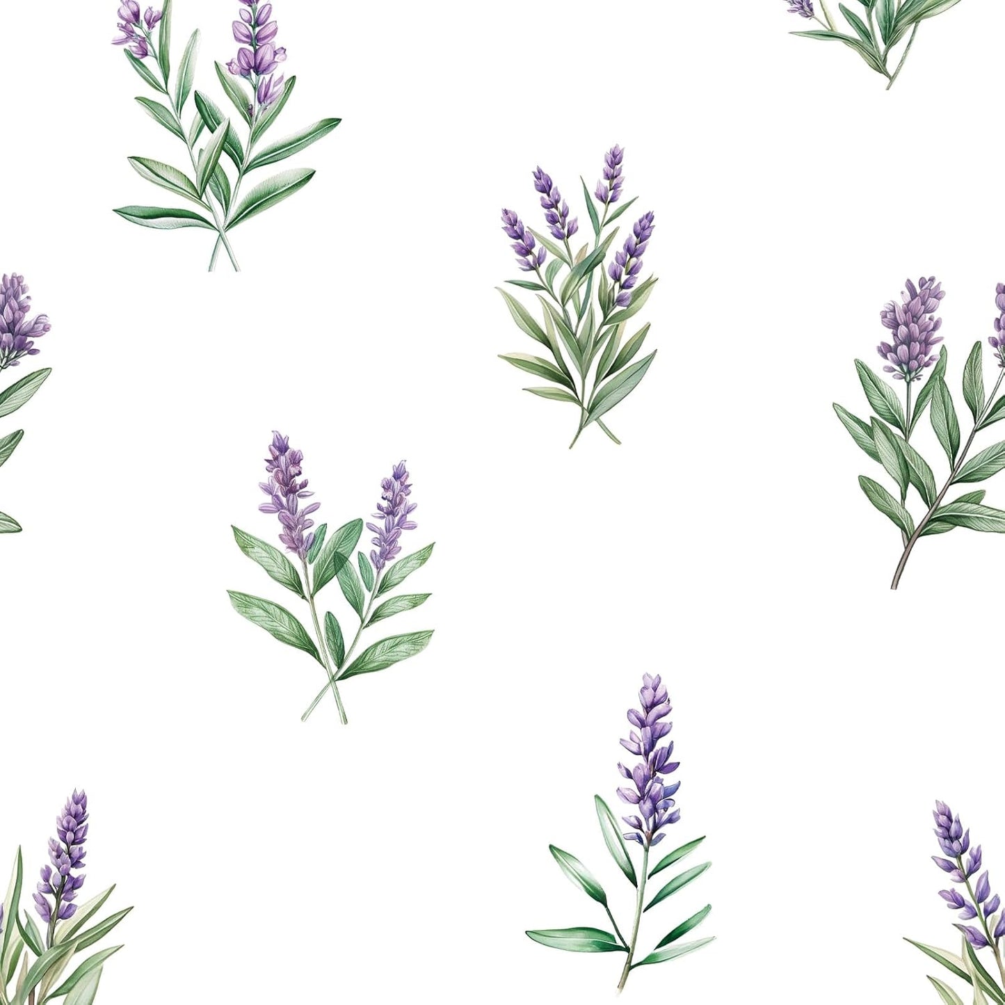 Papel tapiz floral lavanda morado 17x79pulg autoadhesivo