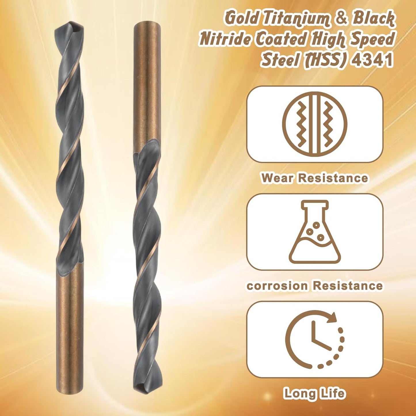 Brocas cobalto vástago recto 0.315pulg 2 Uds