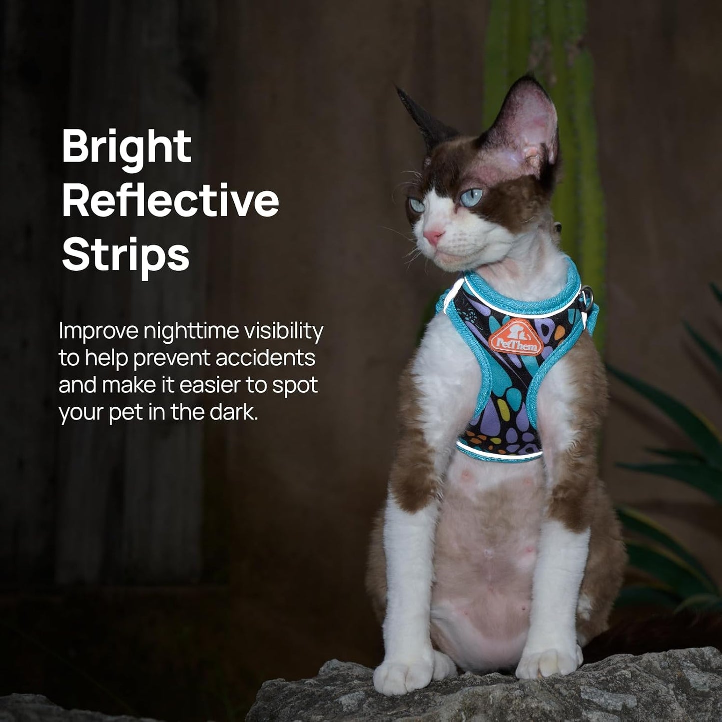 Arnés ajustable para gato cómodo reflectante XXS