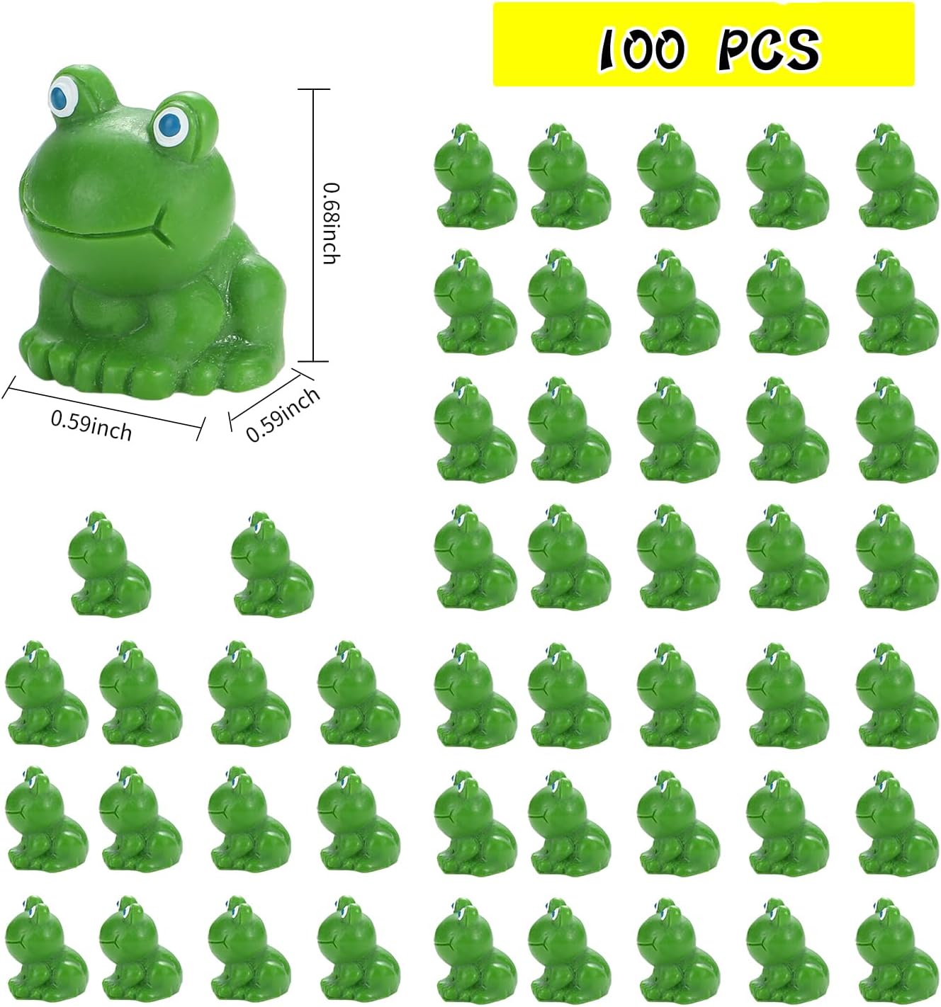 100 Pzas Ranas Plástico Decoración Jardín