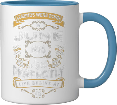 Taza Cerámica Edad de Oro 48 Años Azul/Blanco