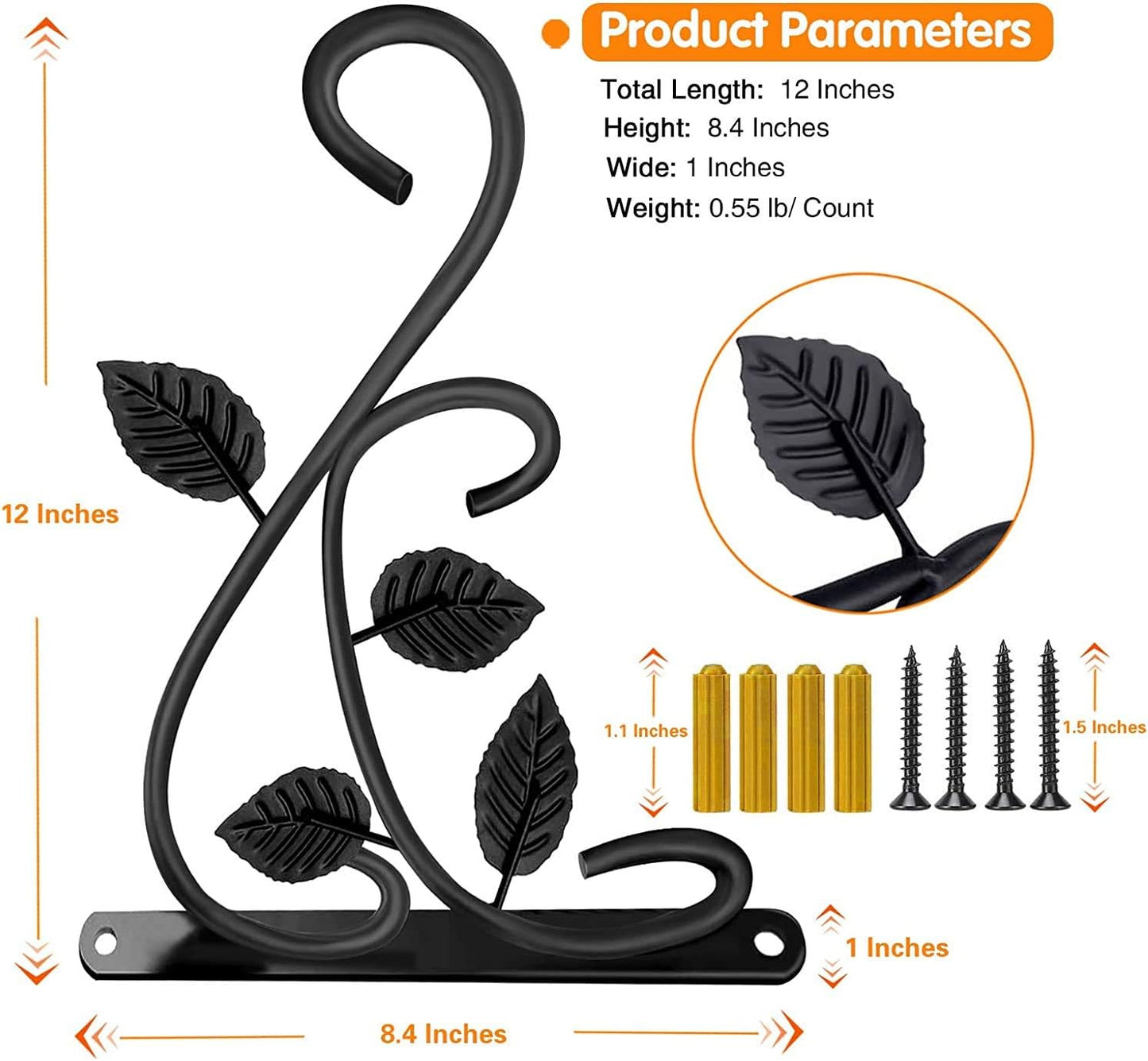 Gancho colgante para plantas de metal resistente