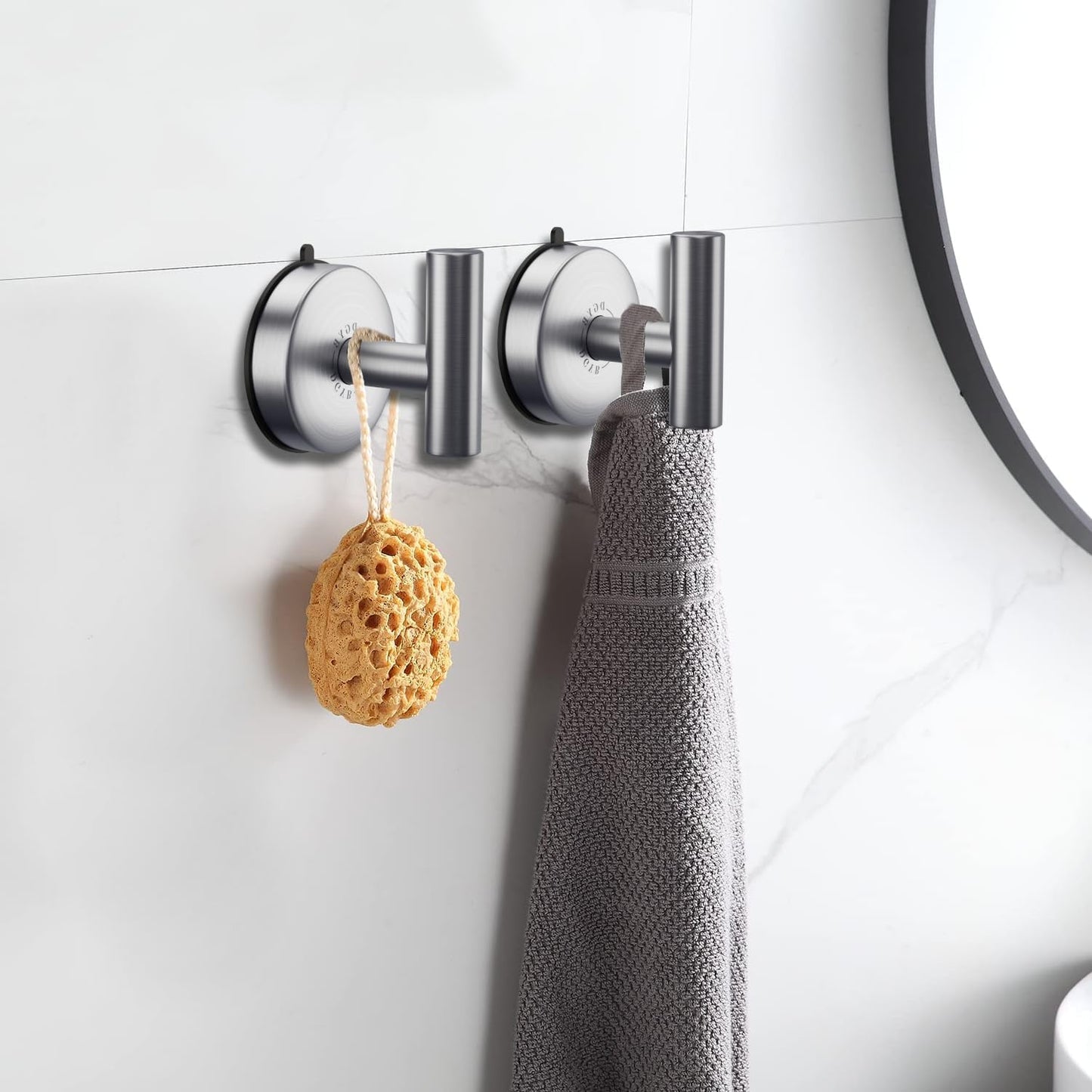 Ganchos ventosa acero inox 304 para ducha interior puerta vidrio