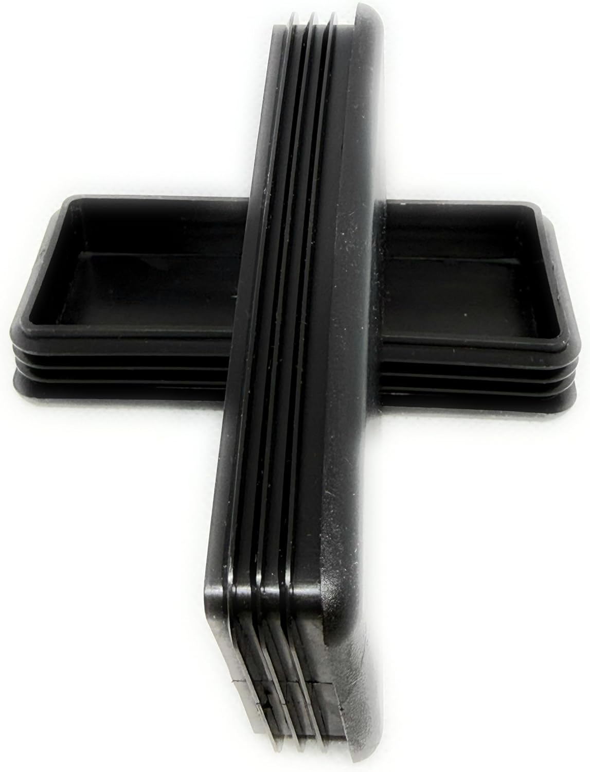 Tapón rectangular tubo 2x4pulg LDPE negro para 14-20