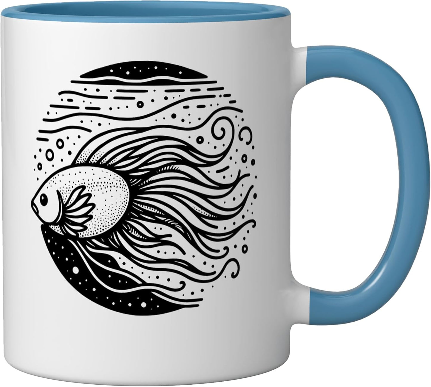 Taza cerámica Celestial Pearl Danio Line Art azul/blanco