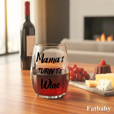 Vaso de vino sin tallo Fatbaby regalo divertido para mamá