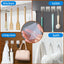 Kit cadena ventanas metal níquel 7 cadenas 12 ganchos