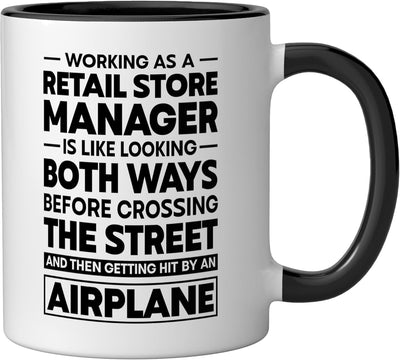 Taza Cerámica para Gerente Tienda Negro/Blanco