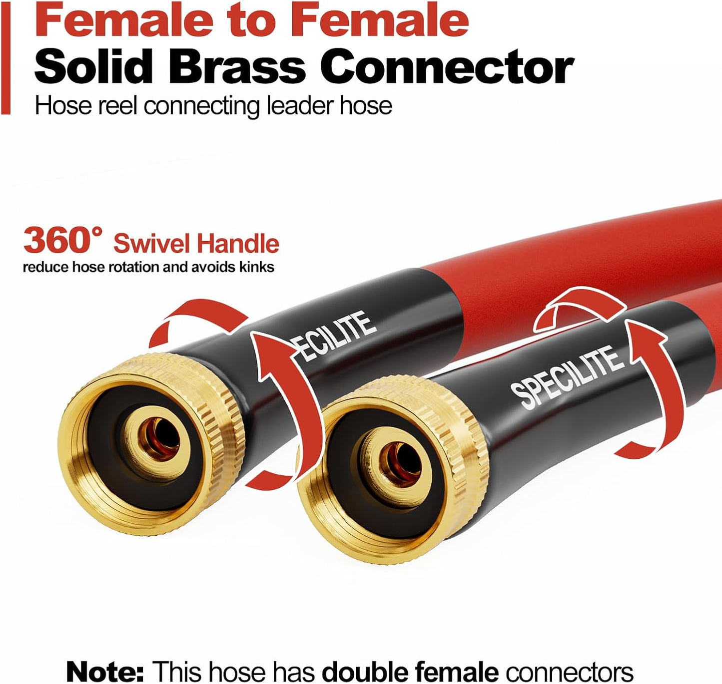 Manguera Líder 3/4pulg hembra a hembra 3ft -50-190F rojo