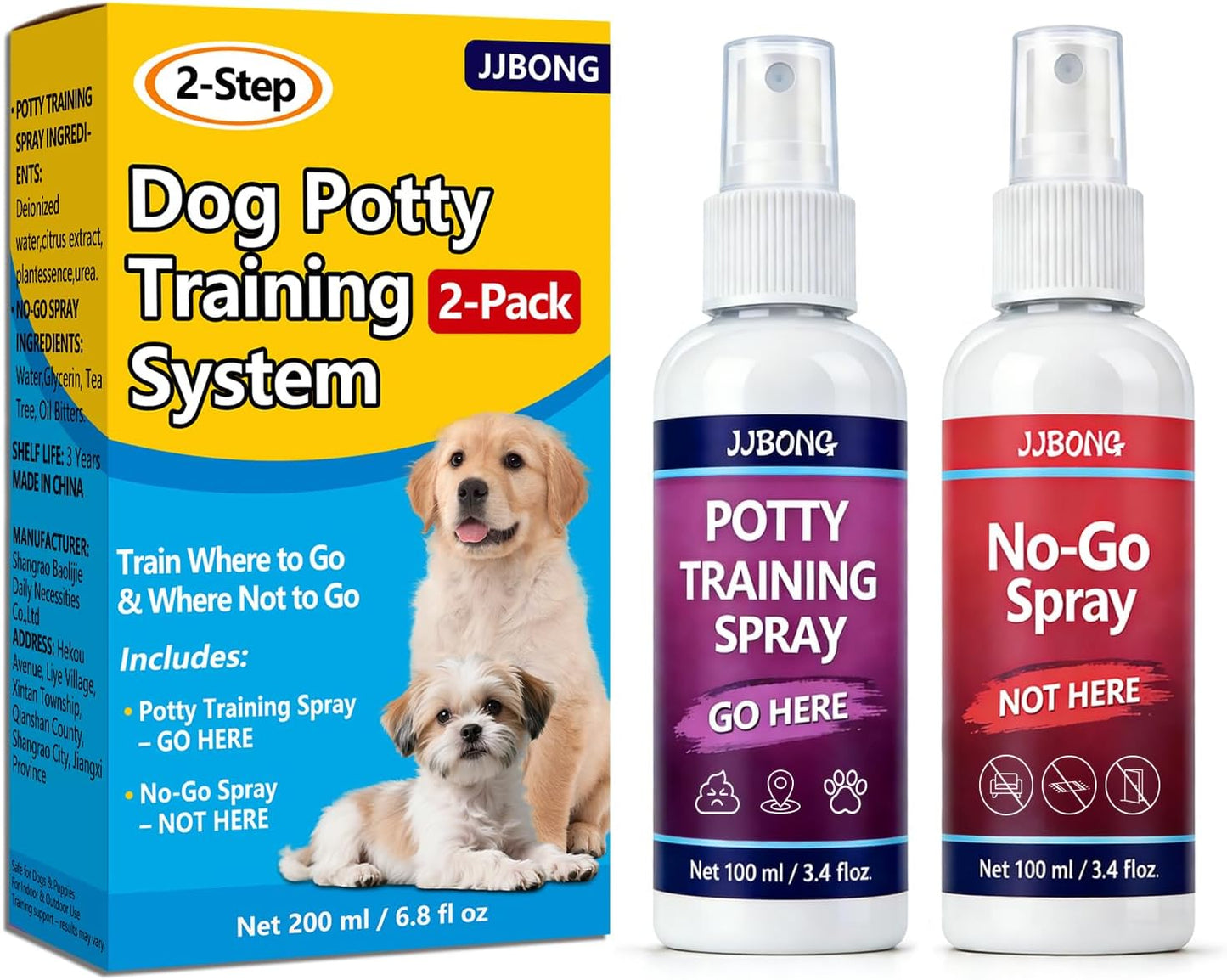 Spray entrenamiento orinal perros incluye Here Potty