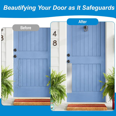 Protectores puerta gatos perros 4x16pulg acero inox autoadhesivo