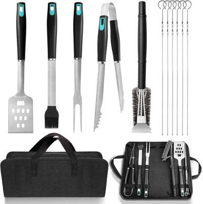 Set 5 Pzas Utensilios Barbacoa Cepillo Espátula Pinzas