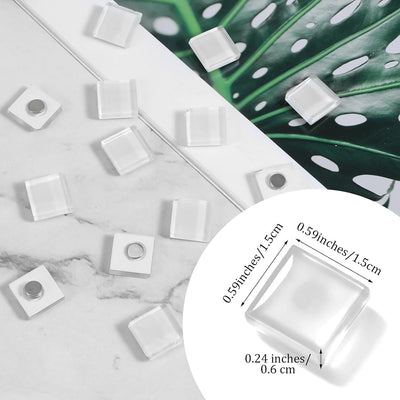 Imanes de vidrio Sibba para refrigerador, decoración transparente y resistente para cocina, oficina y pizarra