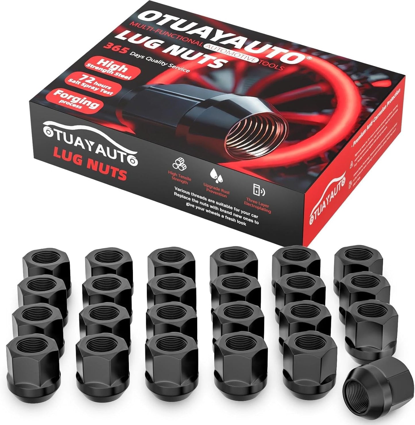Tuercas llanta M14x1.5 cono hexagonal 24 Pzas para Chevy