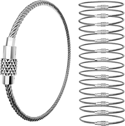 15 Llaveros Acero Inox 6pulg con Funda Plástico Resistentes