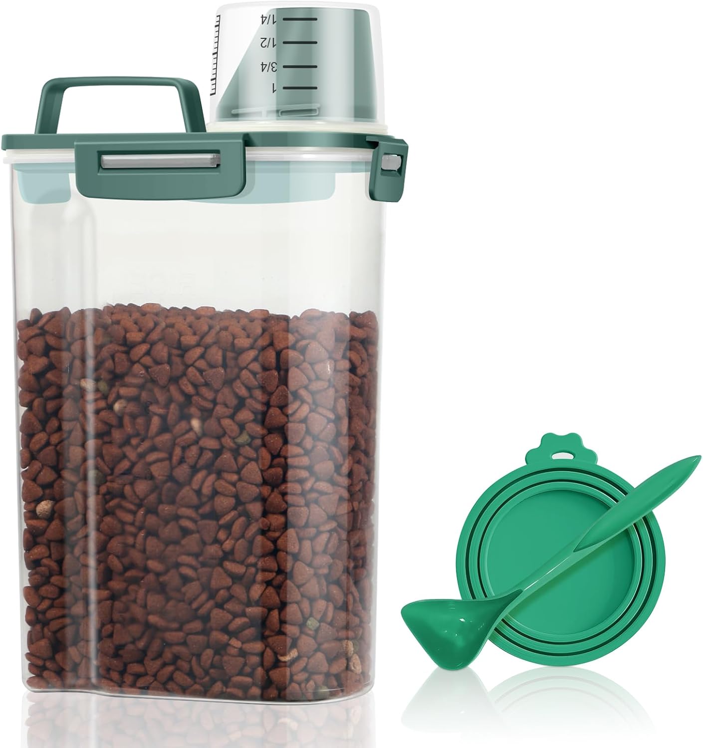 Recipiente alimento perros 3qt con tapa y cuchara