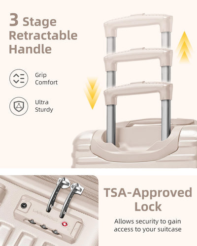 Maleta rígida 20pulg TSA Lock 22x14x9 aprobada aerolínea set 3