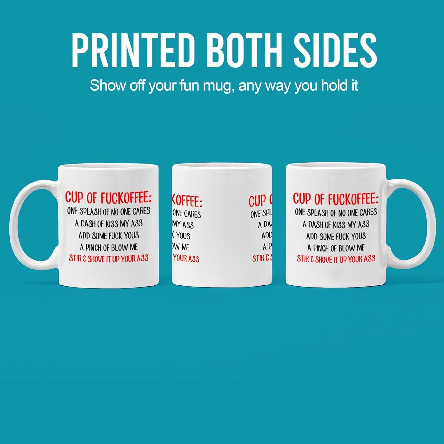 Taza de cerámica Fuck Off regalos sarcásticos para compañeros de trabajo