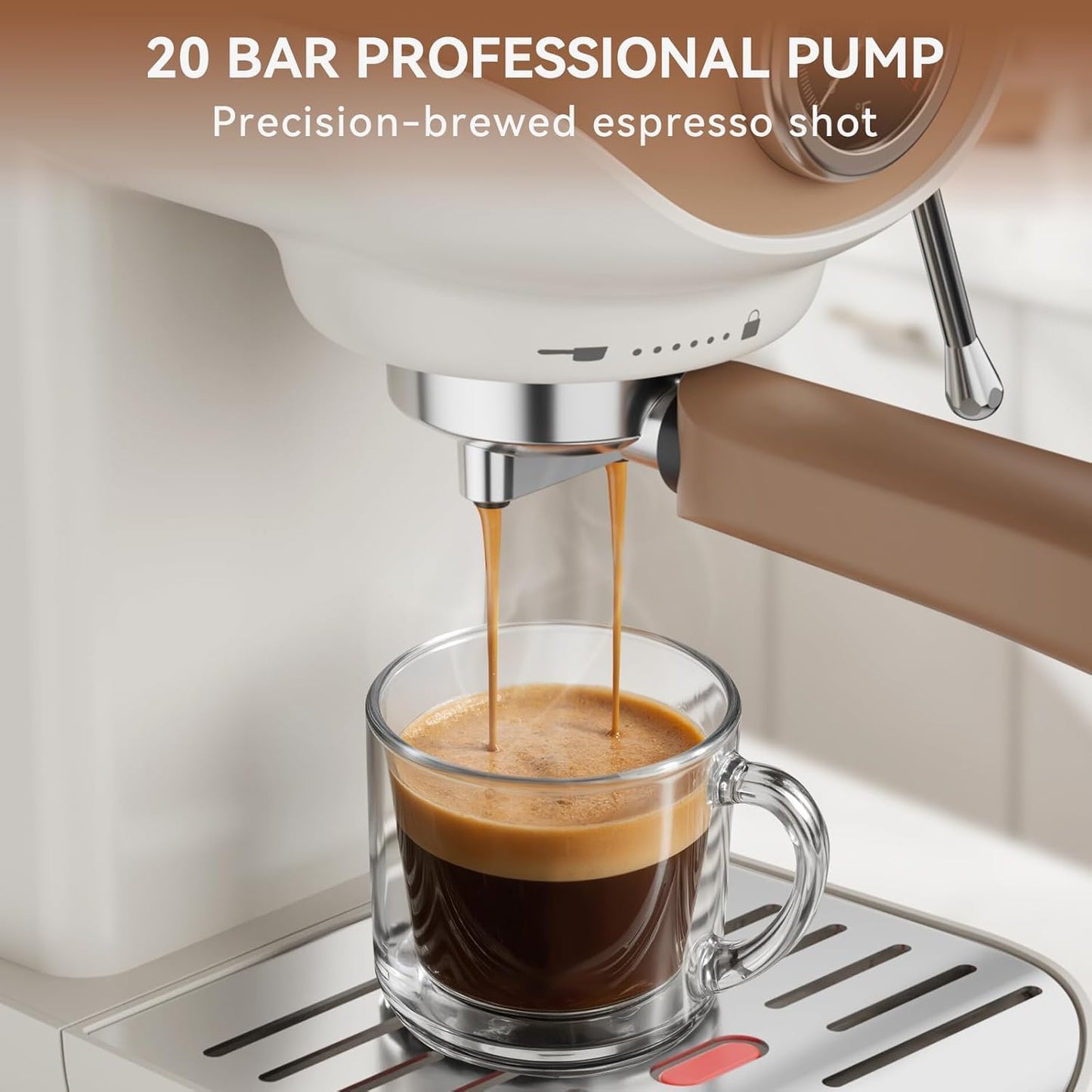 Cafetera Espresso 20 Bar Espumador Leche Hogar