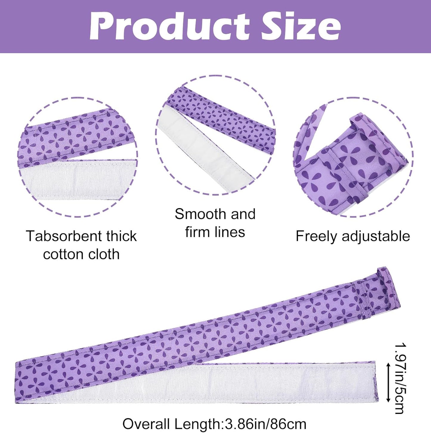 Tiras de hornear gruesas de algodón morado para pasteles y tartas