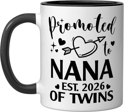 Taza Cerámica Corazón para Hermanas 2026 Negro/Blanco
