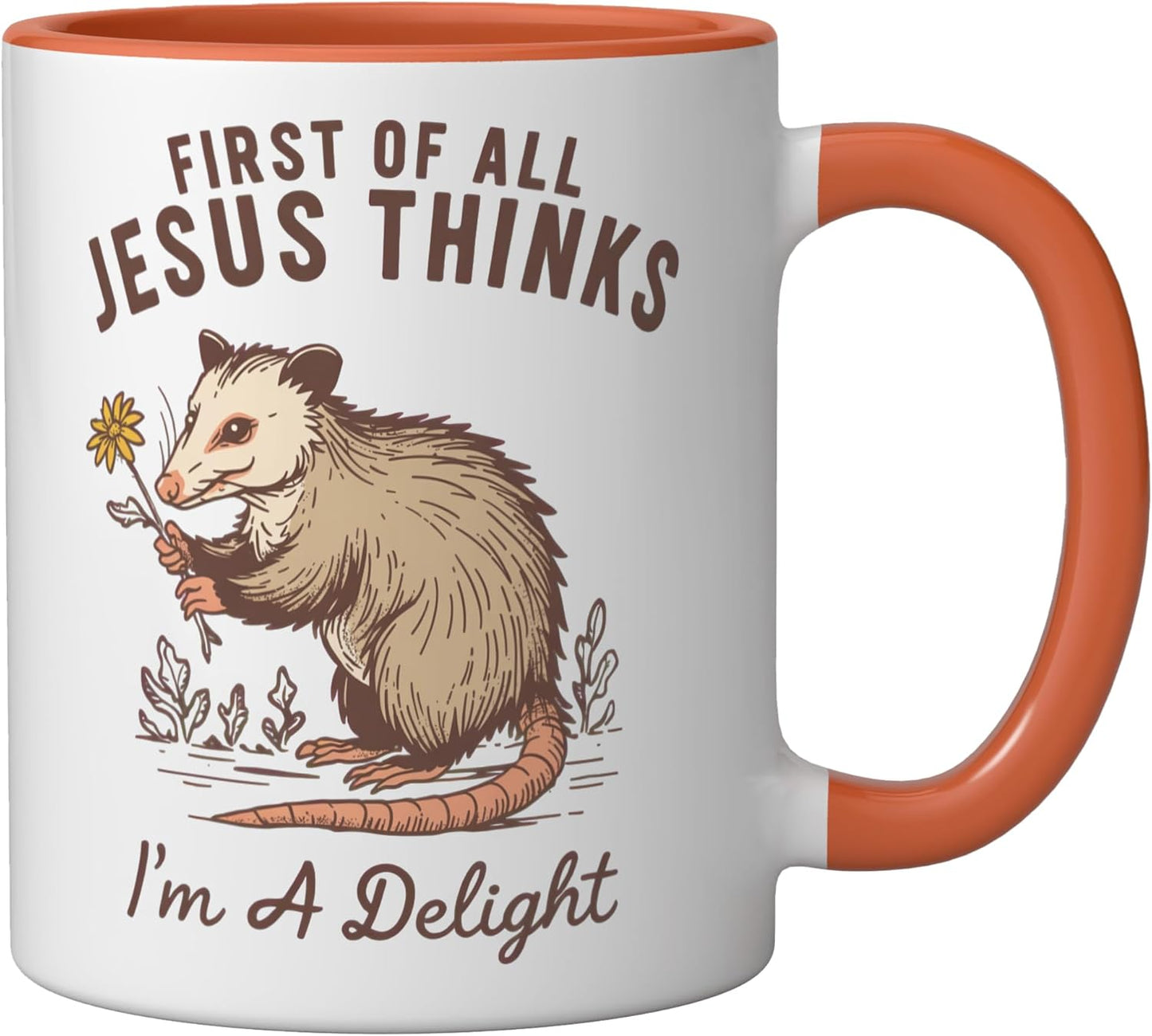 Taza Cerámica Opossum Orange/White