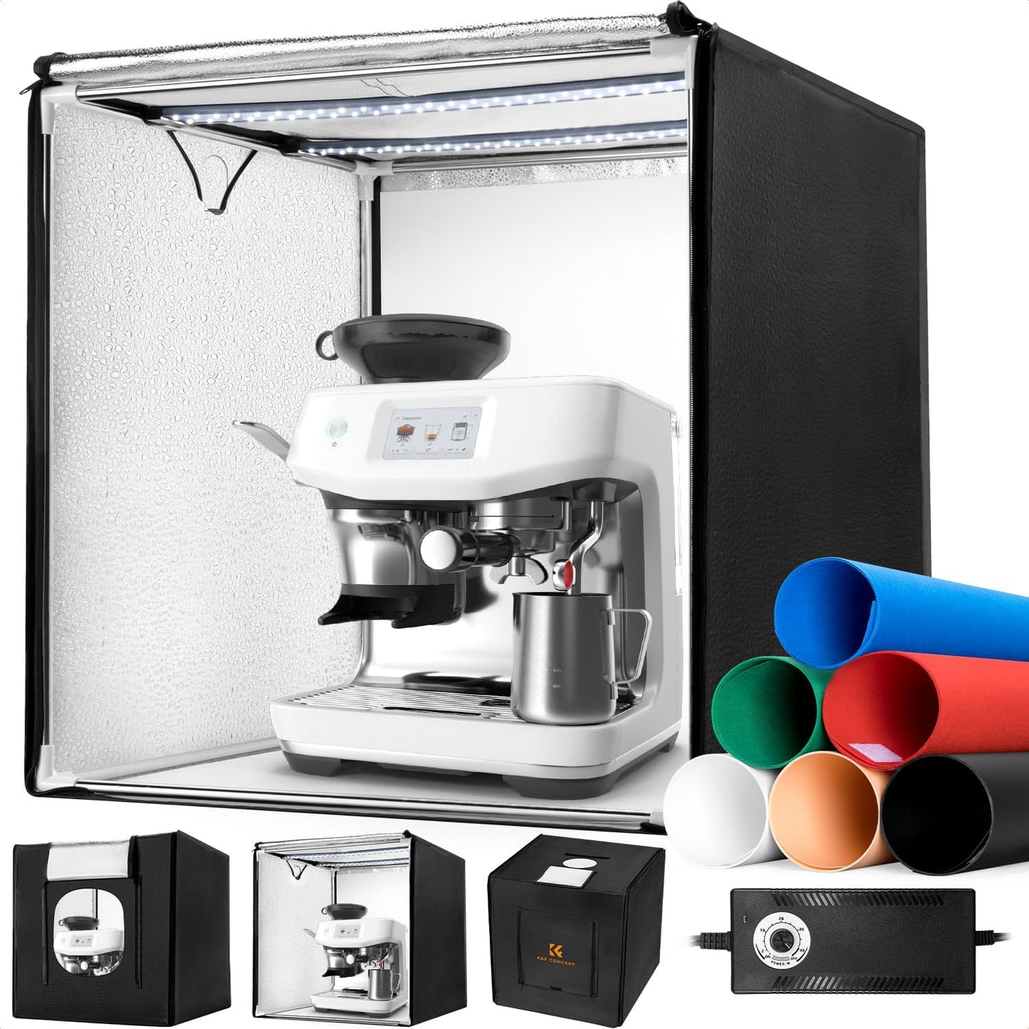 Caja luz estudio 24pulg 2 paneles 5600K CRI97 plegable