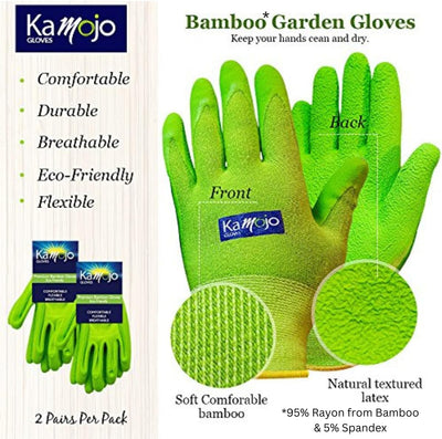 Guantes jardinería bambú resistentes 95% rayón