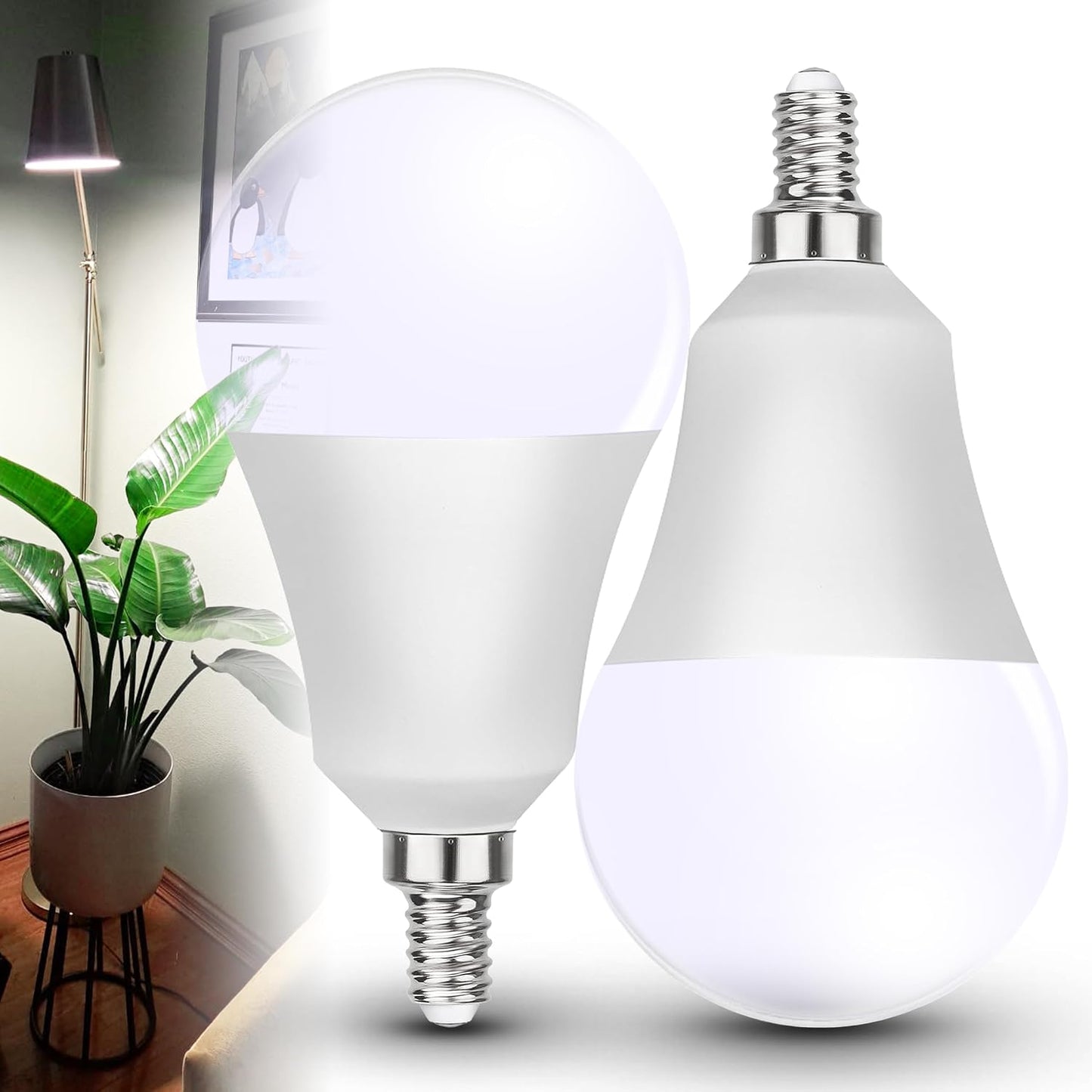 2 Pack Bombillas LED Cultivo E12 12W 5000K Espectro Completo