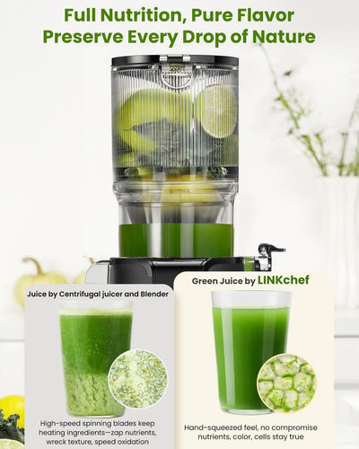 Exprimidor frutas y verduras 4.53pulg 200W sin BPA negro