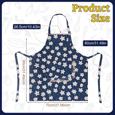 Set 2 Delantales Florales Mujer con Bolsillos Cocina Jardinería