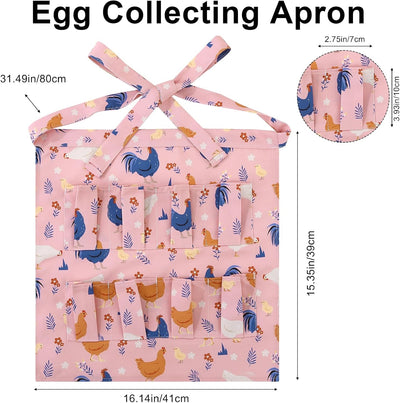Delantal de recolección de huevos para niños con 8 bolsillos