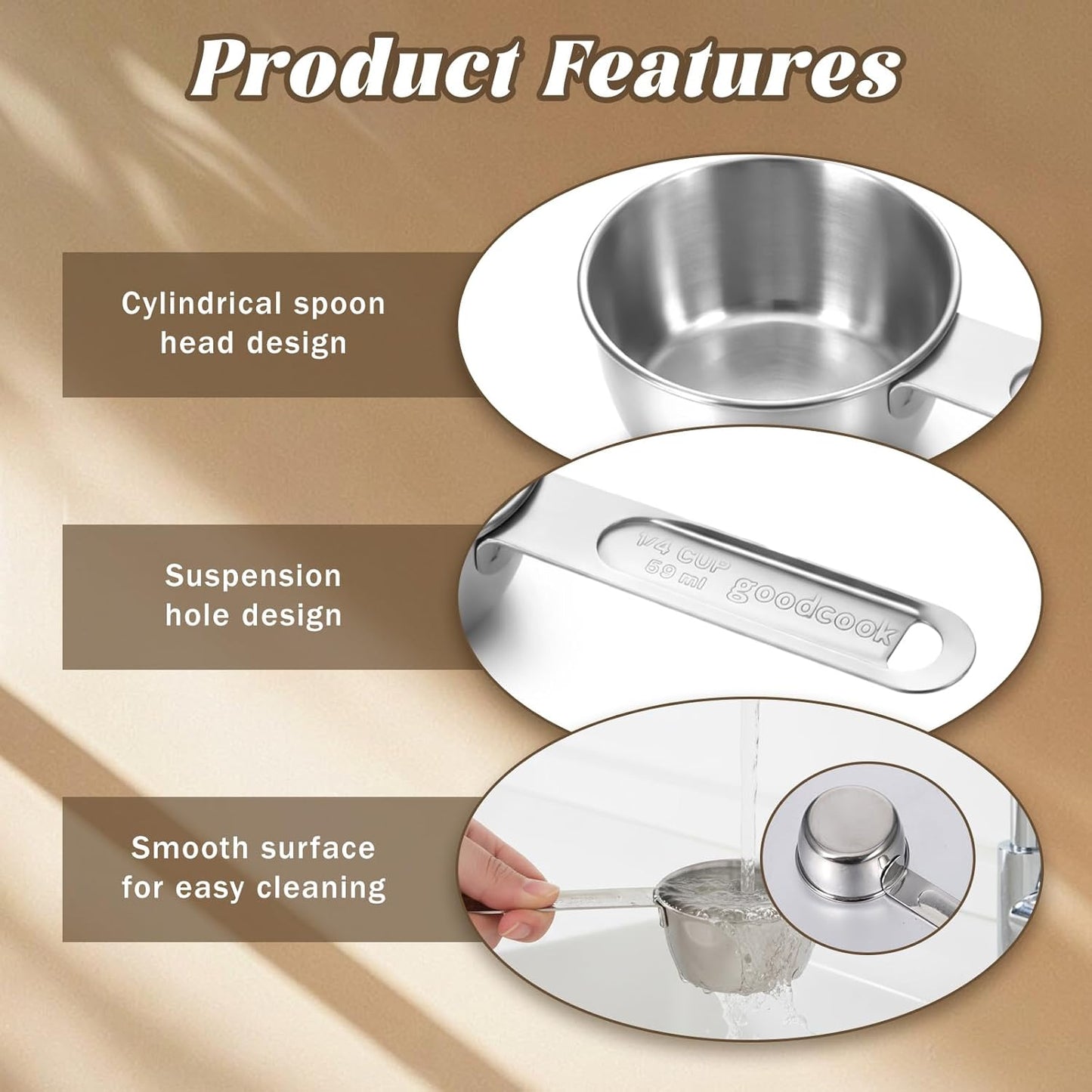 2 Cucharas Taza 2oz Acero Inox para Café Cocina