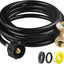 Manguera propano 12ft con manómetro para tanque LP 20-40lb RV