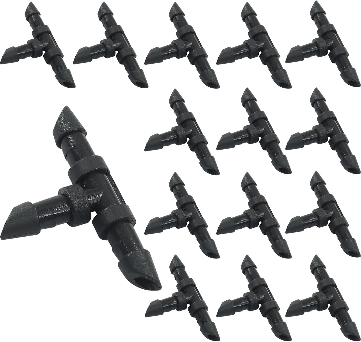 150 Accesorios T Púas 1/4pulg Conectores Riego Goteo