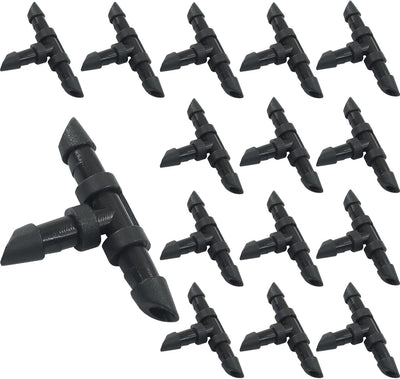 150 Accesorios T Púas 1/4pulg Conectores Riego Goteo