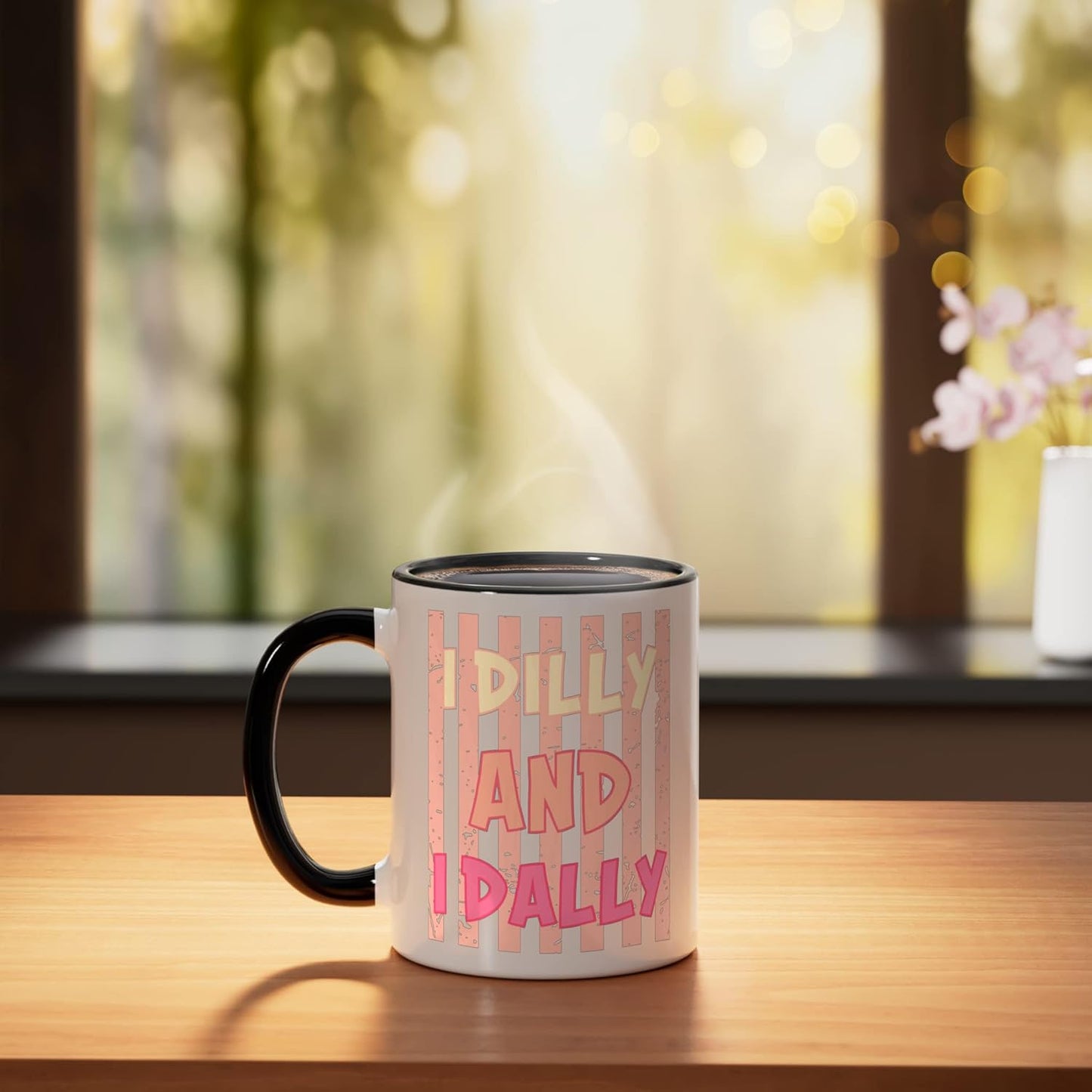 Taza cerámica con frase divertida para mamá negra/blanca