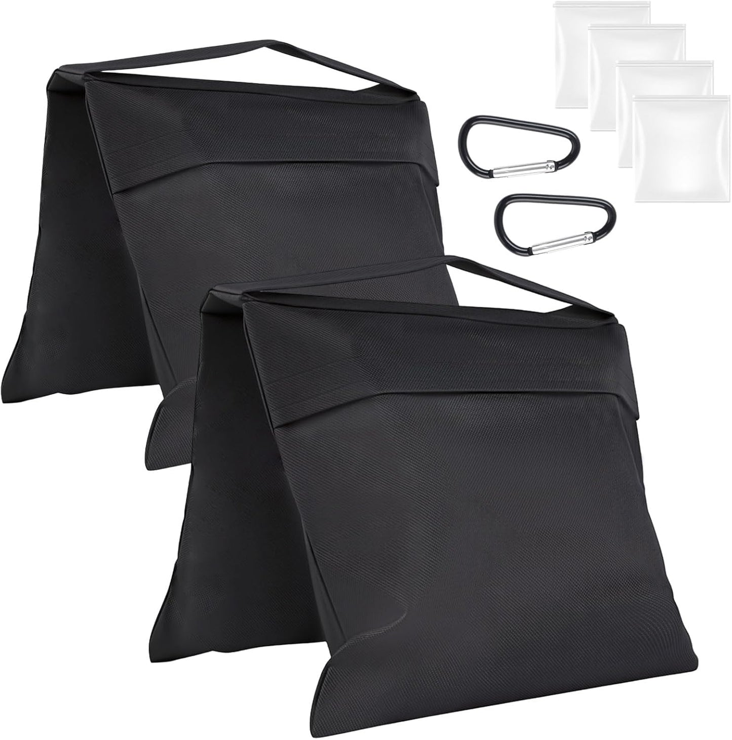 2 Pzas Bolsas Arena Negra Resistentes para Base Paraguas y Camping