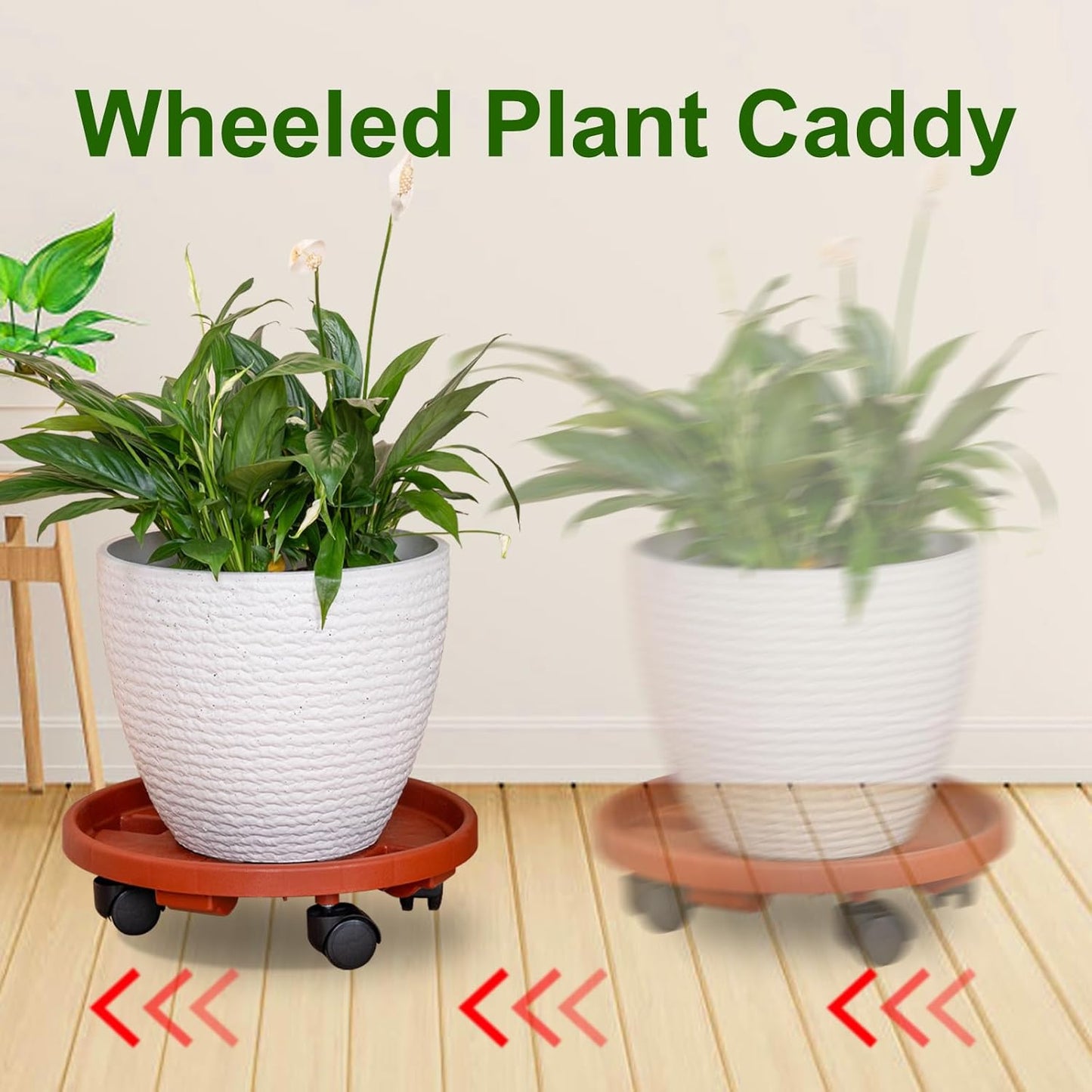 Carrito plantas 13pulg con ruedas uso interior exterior 200lb