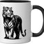 Taza Cerámica Estilo Edgy Tiger Negro/Blanco