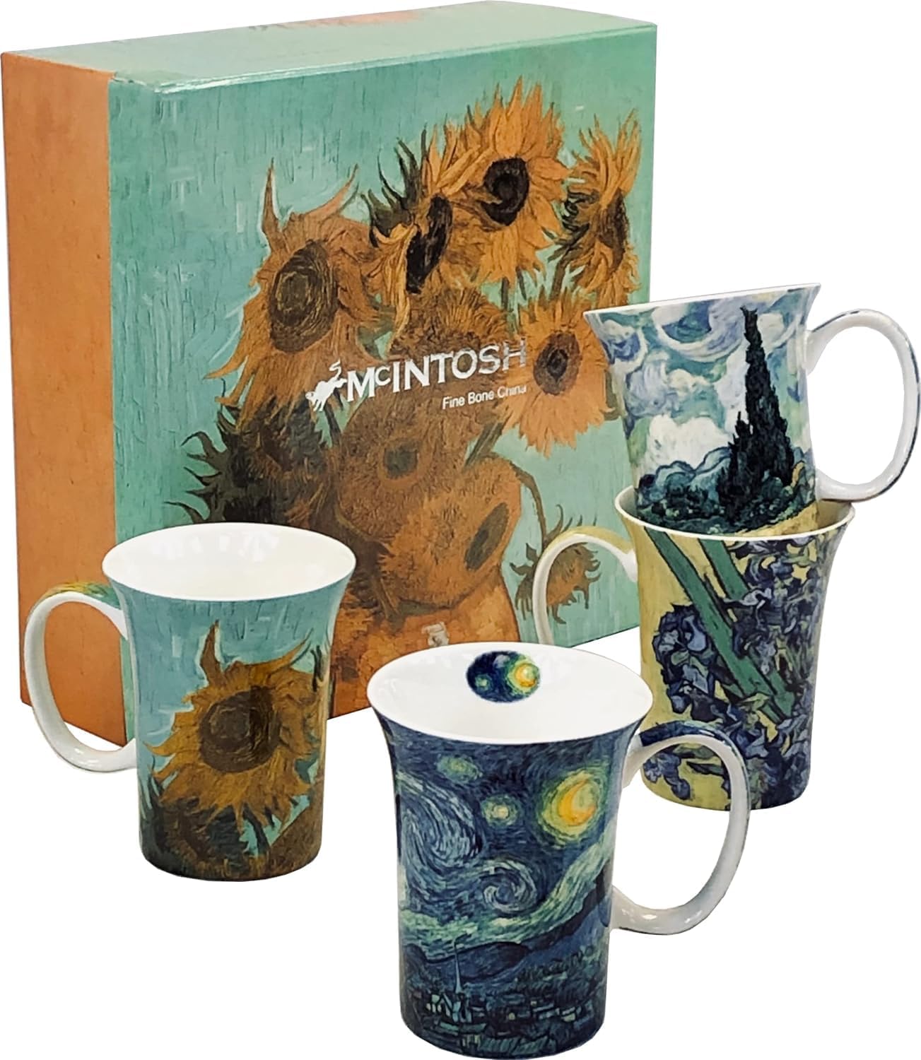 Juego de 4 tazas Van Gogh McIntosh Trading