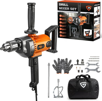 Juego mezcladores taladro 1100 RPM mango D ajustable 360°