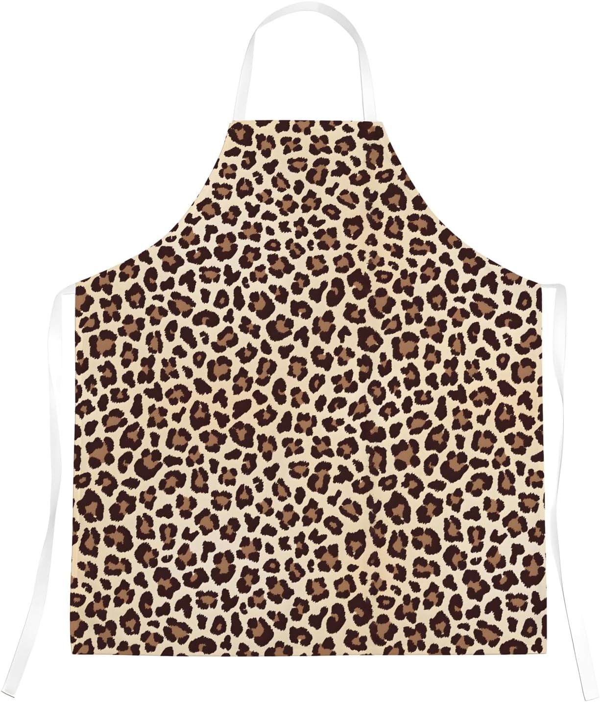 Delantal con estampado de leopardo y guepardo impermeable para mujer