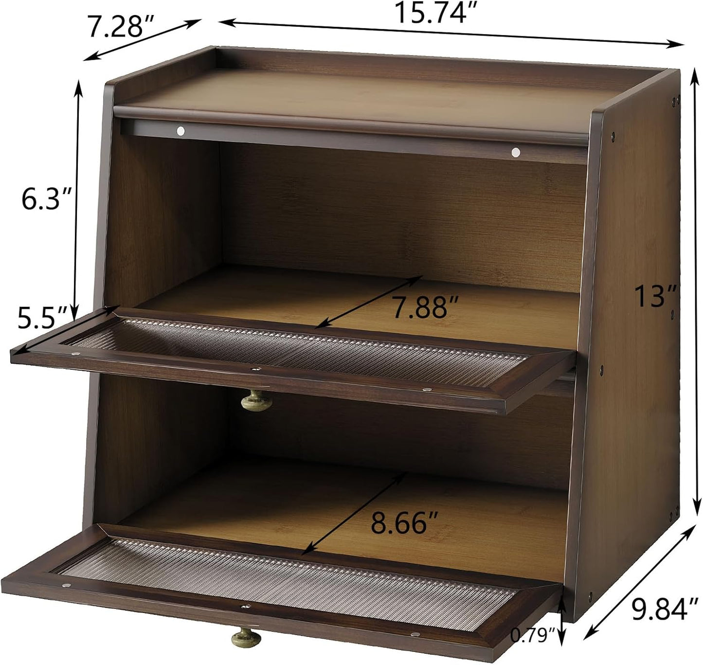 Panera de 2 capas para encimera de cocina en color negro