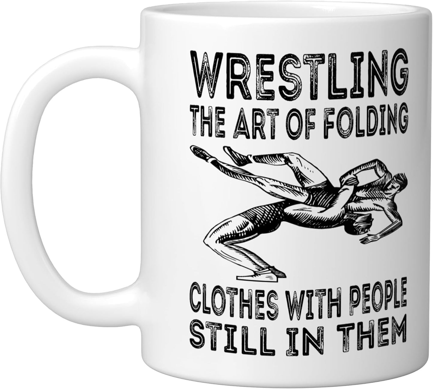 Taza Cerámica para Lucha con Personas Blanca