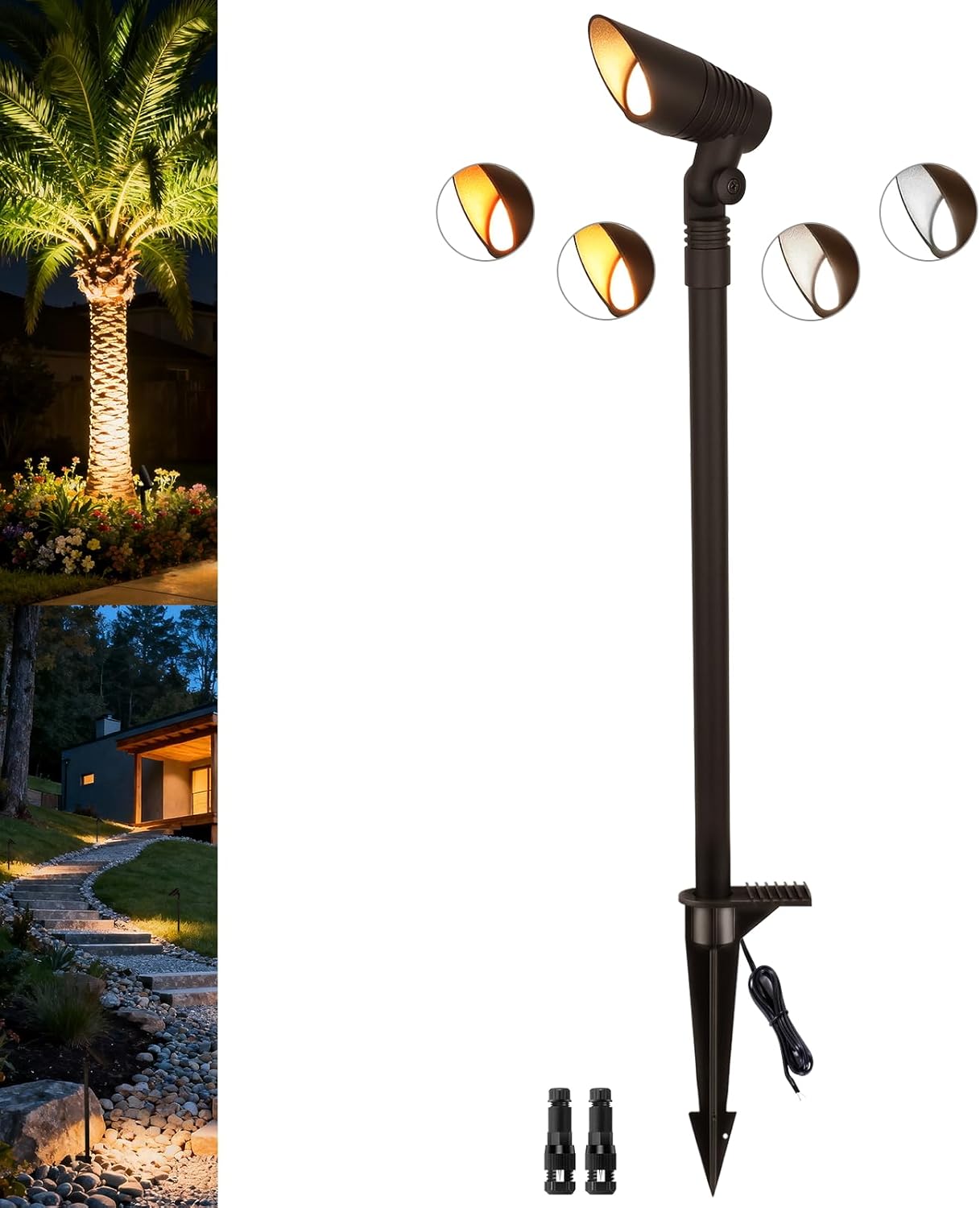 Mini focos LED 5W 12V para paisaje poste 16pulg