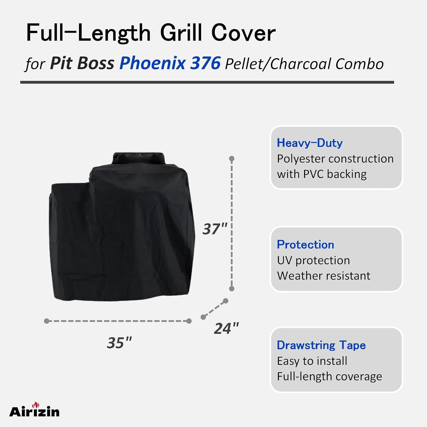 Funda parrilla Pit Boss Phoenix 376 Pellet/Charcoal