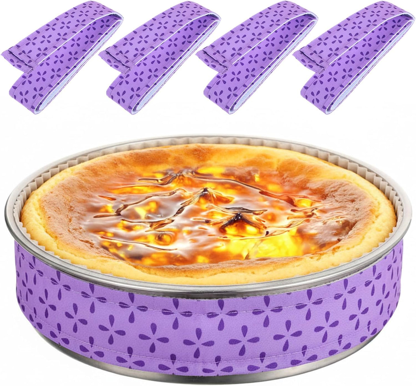 4 Tiras Hornear Absorbentes para Moldes Tartas Panadería