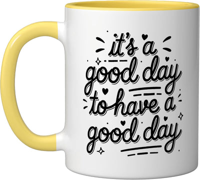 Taza de cerámica con mensaje positivo White Cute Positive Quote