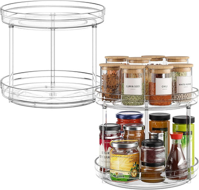 Organizador giratorio 2 niveles 9.5pulg para cocina baño